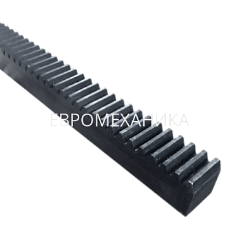Рейка зубчатая M 4, 40х40 мм, L=3000 мм с закалкой зубьев, EMT - Евромеханика