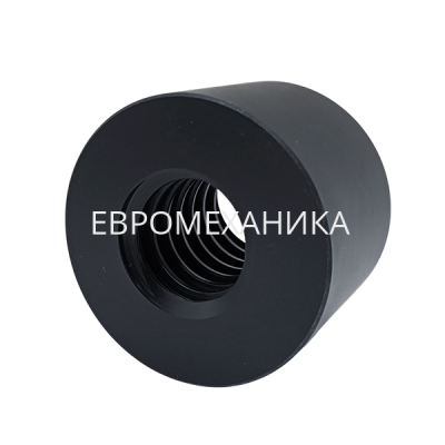 Гайка трапецеидальная полиамидная (POM) PRD 10х2 без фланца (правая резьба), EMT - Евромеханика