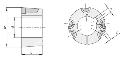 Втулка тапербуш 3535,d=80 мм, EMT - Евромеханика