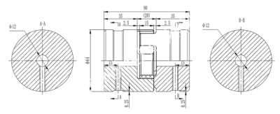 Муфта кулачковая XL3-12x12 тип B-B (GE-T 28-38), СТАЛЬ, EMT - Евромеханика
