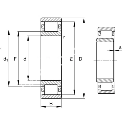 Подшипник N320-E-XL-M1 FAG - Евромеханика