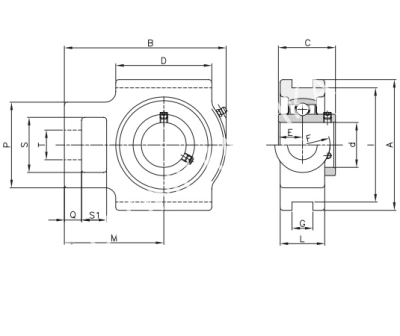 Подшипниковый узел UCT 205 - Евромеханика