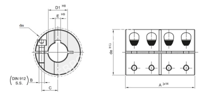 Муфта продольно-свёртная GBR 25 нержавеющая - Евромеханика