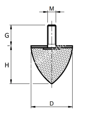 Демпфер CKP 95x80 55 Shore A - Евромеханика