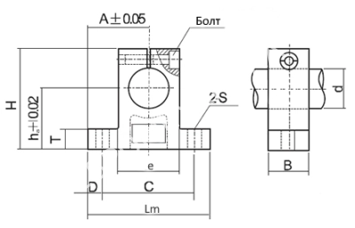 Опора вала SK 25 (SH25), EMT - Евромеханика
