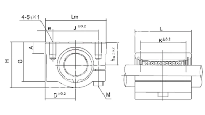 Модуль линейный (каретка) SCJ 16 UU (SC16AJ), EMT - Евромеханика
