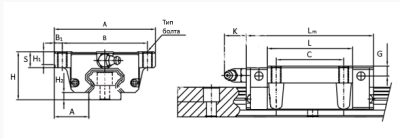 Каретка HGW45CCZAC, EMT - Евромеханика