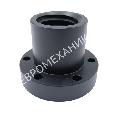 Гайка трапецеидальная полиамидная (POM) PFA 30х6 с фланцем (правая резьба), EMT - Евромеханика