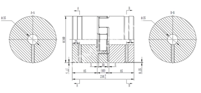 Муфта кулачковая XL9-35x35 тип B-B (GE-T 75-90), СТАЛЬ, EMT - Евромеханика