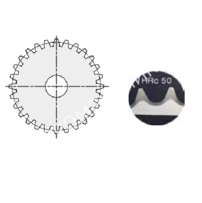 Шестерня цилиндрическая M=2 Z=25 с закалкой зуба (PM28T25), EMT - Евромеханика
