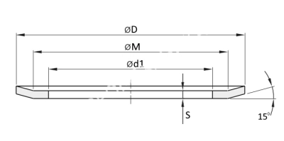 Фланец (реборда) 62, 75х57мм, толщина 1,5мм, для зубчатого шкива, EMT - Евромеханика