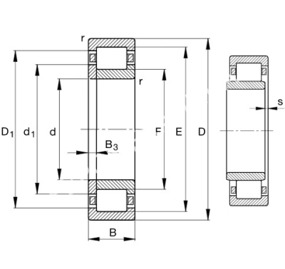 Подшипник NUP2211-E-XL-TVP2 FAG - Евромеханика