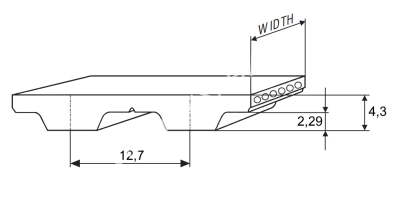Ремень зубчатый 330 H Belt Power Transmission, EMT - Евромеханика