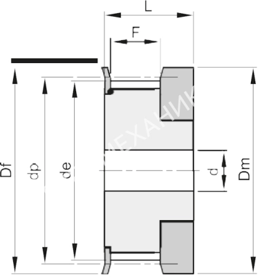 Шкив зубчатый под расточку 10 3M 15, EMT - Евромеханика