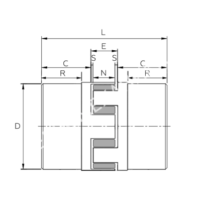 Муфта GE 24-32 тип B-B, dmax=32 мм, СТАЛЬ, EMT - Евромеханика