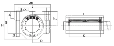 Модуль линейный (каретка) SC 8 WUU (SCS8LUU), EMT - Евромеханика