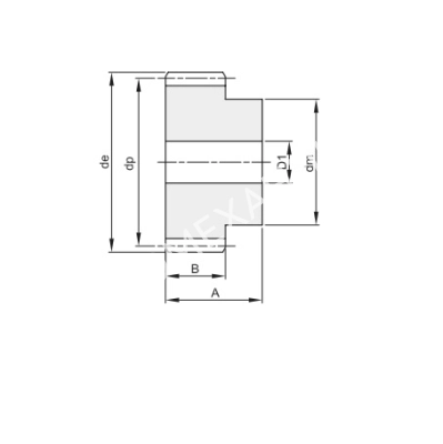 Шестерня цилиндрическая M=2,5 Z=24 с закалкой зуба (PM29T24), EMT - Евромеханика