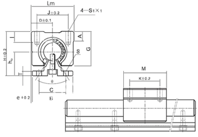 Модуль линейный (каретка) SBR 40 LUU (SBRL40), EMT - Евромеханика