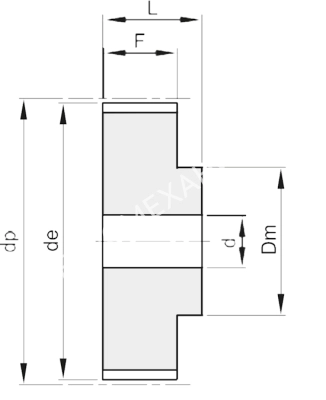 Шкив зубчатый под расточку 48 5M 25, EMT - Евромеханика