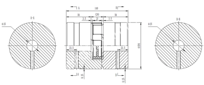 Муфта кулачковая XL6-25x25 тип B-B (GE-T 48-60), СТАЛЬ, EMT - Евромеханика