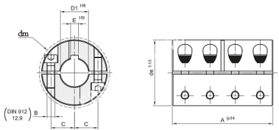 Муфта продольно-свёртная сегментная GBRR 55 - Евромеханика